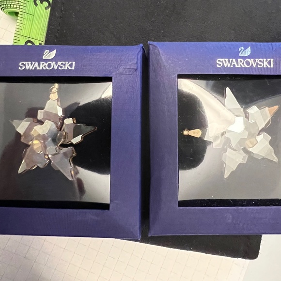 Swarovski gold tone crystal star ornament X 2 - Picture 5 of 5